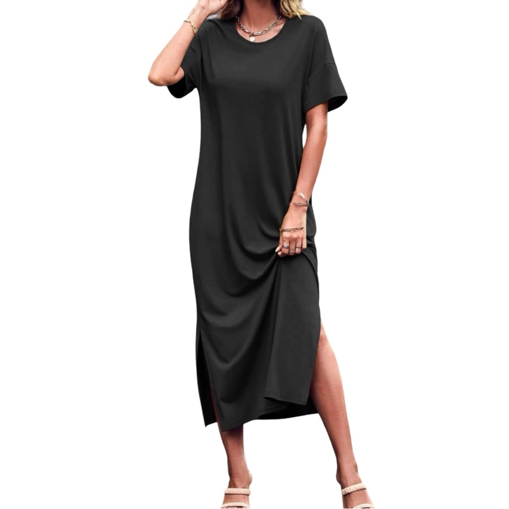 EUC Dyexces Short Sleeve Maxi Dress - Picture 2 of 12